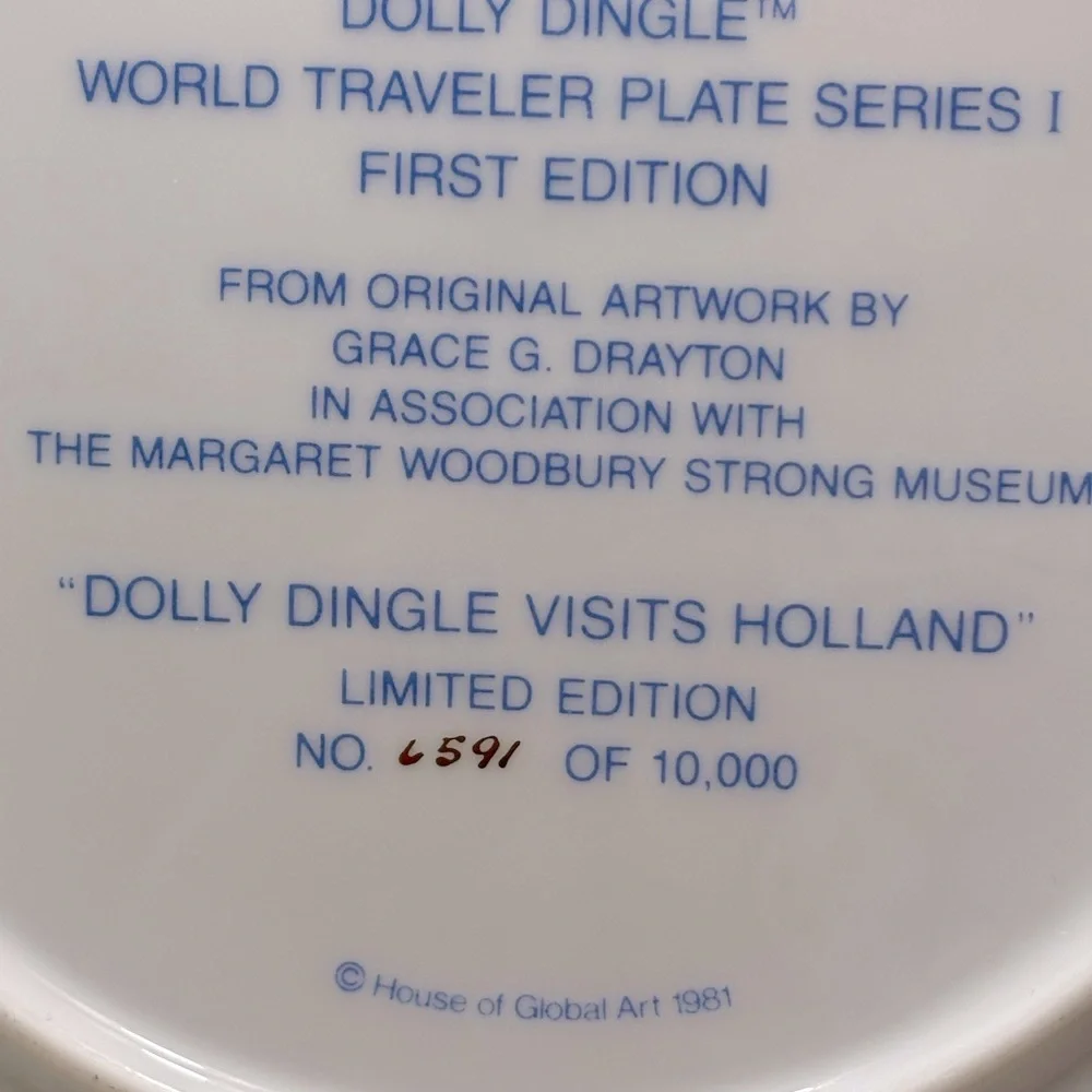 Vintage Dolly Dingle Collectible Plate. 8.5” Numbered | 1st Edition | Kitschy